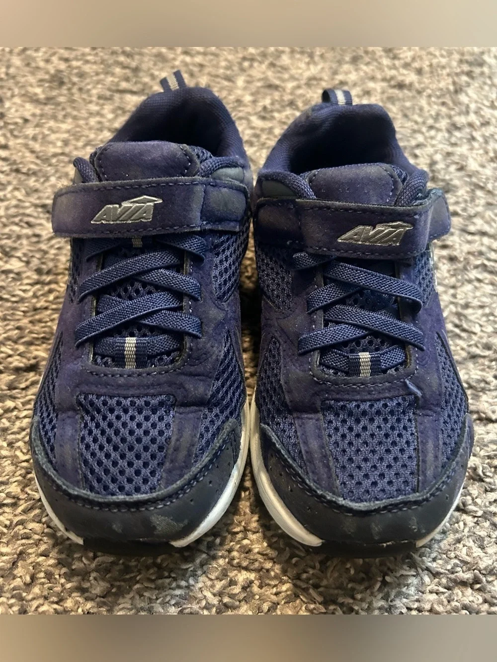 Avia 5000 Toddler Unisex Chunky Trainer Sneakers - Navy/Silver Size 10